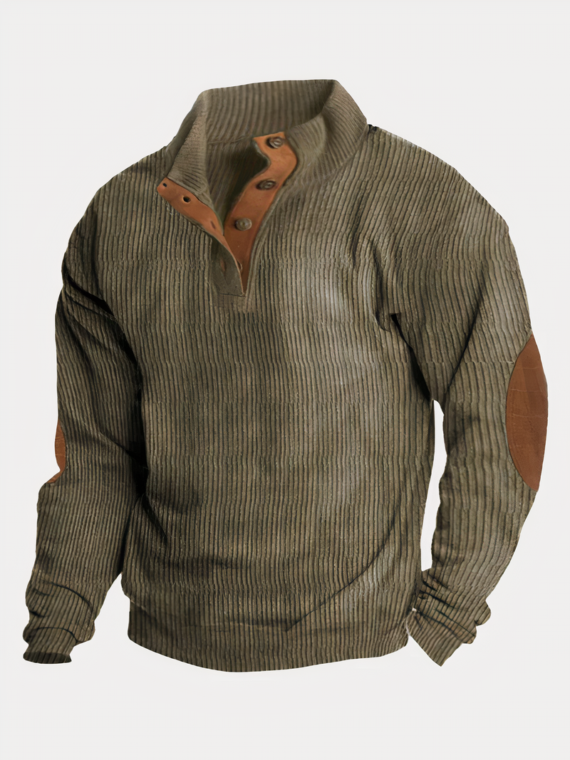 Button Collar Sweater for Men
