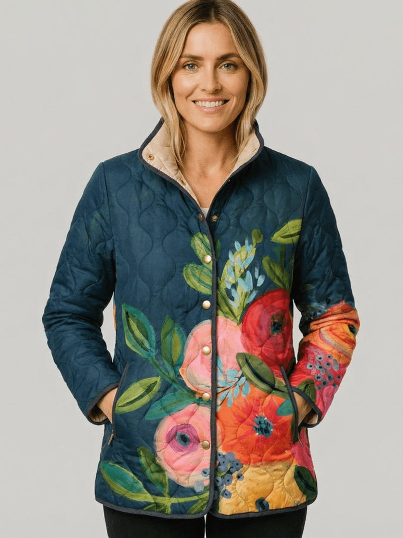 Botanical Quilted Jacket for Women