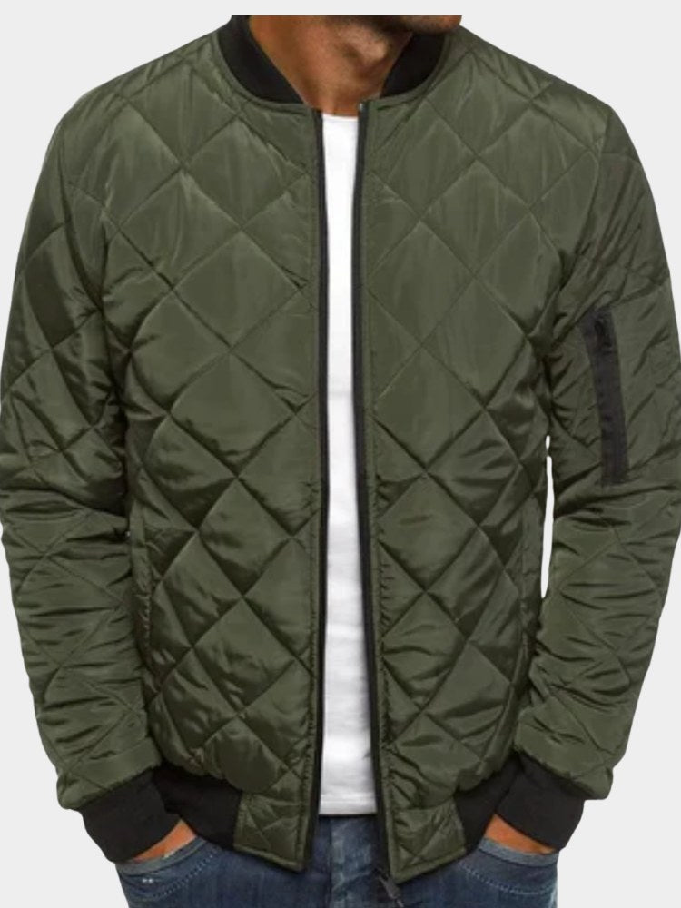 Quilted Bomber Jacket for Men