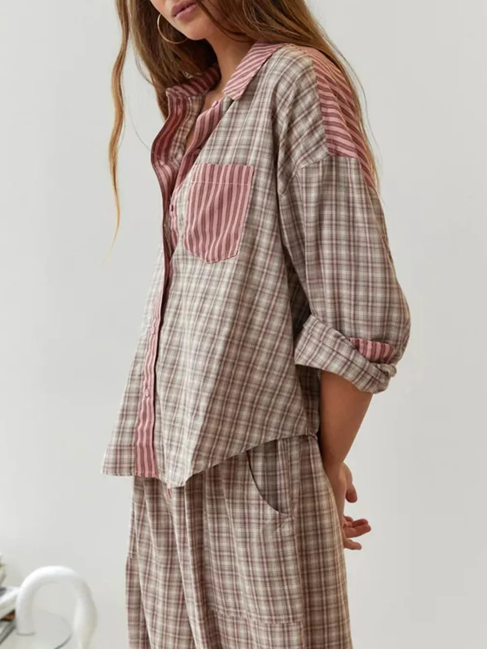 Plaid Pajama Set for Women