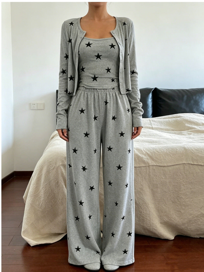 Three Piece Pajama Set for Women