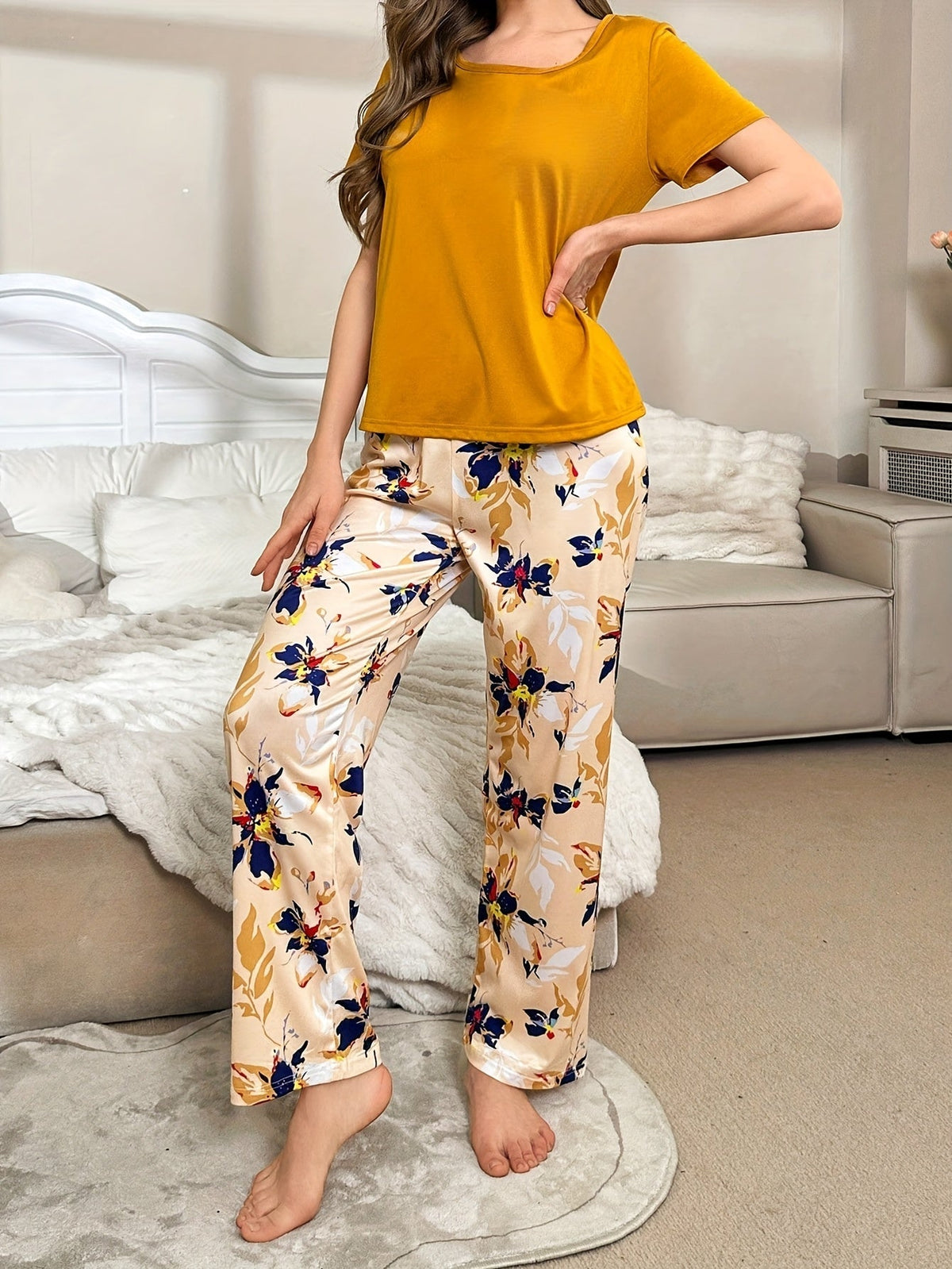 Floral Pajama Set for Women