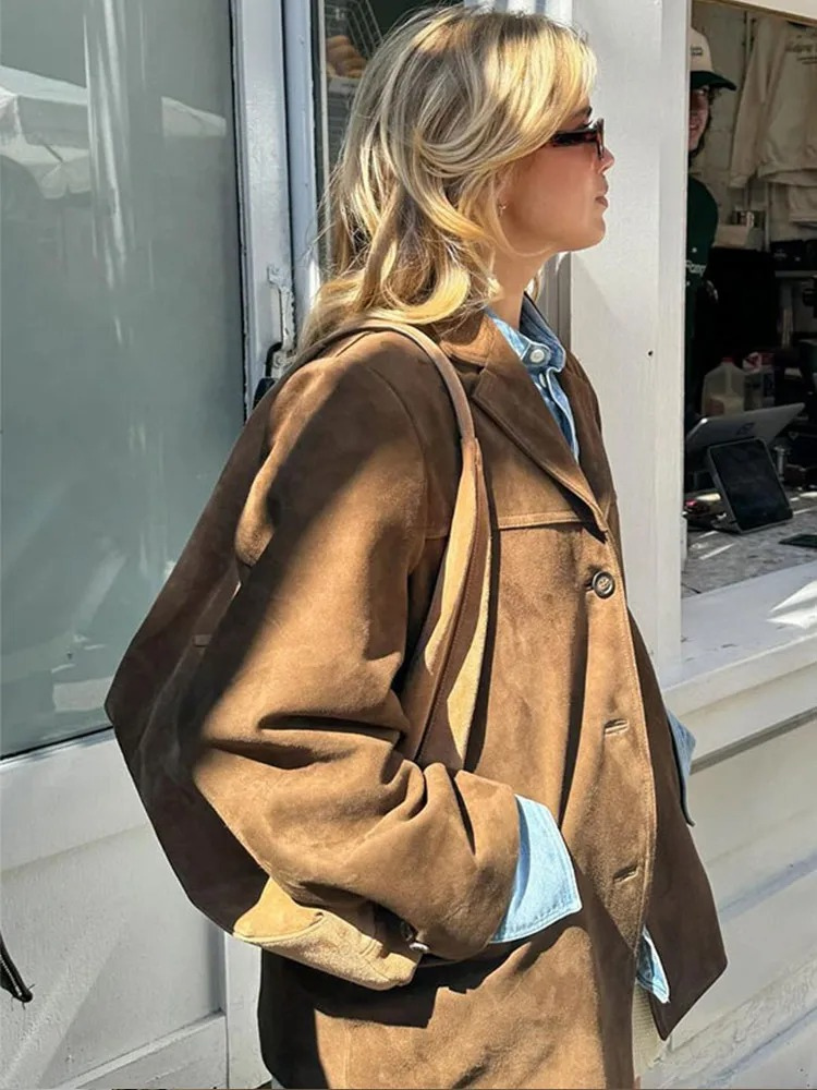 Suede Trench Coat for Women