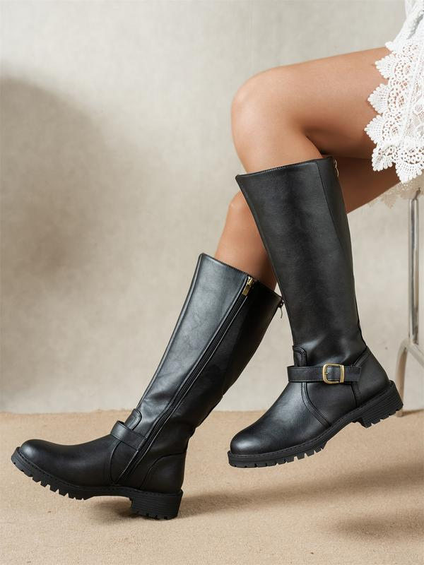 Lug Sole Knee High Boots for Women