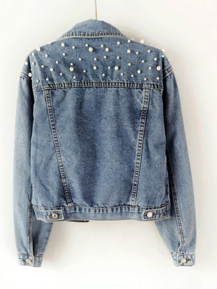 Beaded Denim Jacket for Women