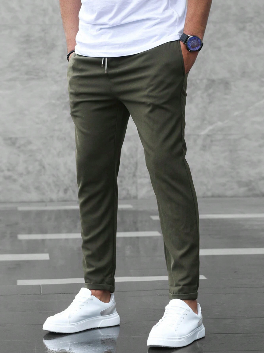 Slim Fit Chino Trousers for Men