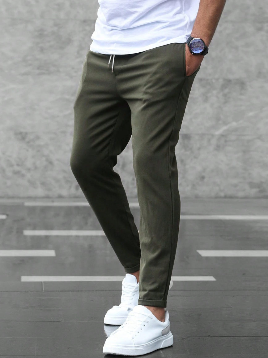 Slim Fit Chino Trousers for Men