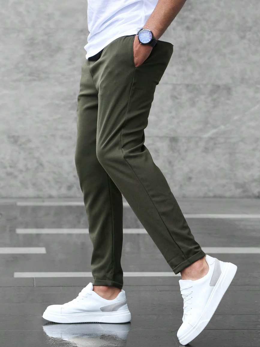 Slim Fit Chino Trousers for Men