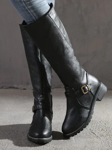 Black Knee High Boots for Women