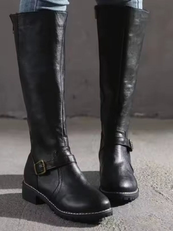 Black Knee High Boots for Women