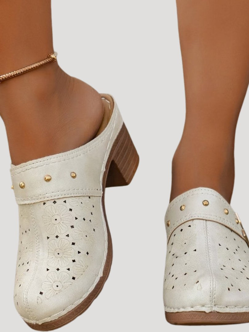 Block Heel Mules for Women