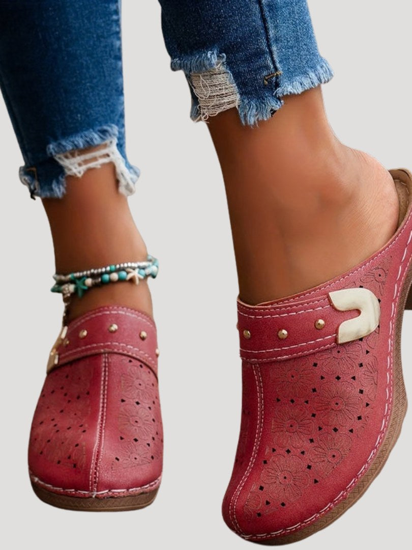 Block Heel Mules for Women