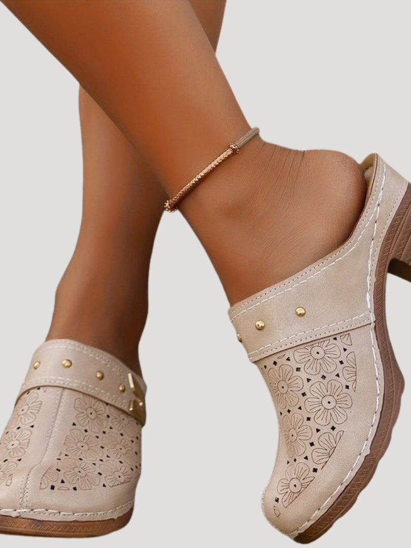Block Heel Mules for Women