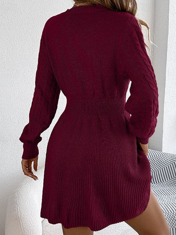 Cable Knit Mini Dress for Women