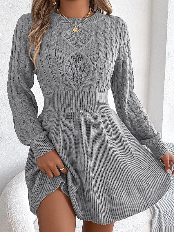Cable Knit Mini Dress for Women