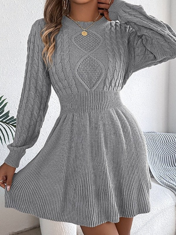 Cable Knit Mini Dress for Women