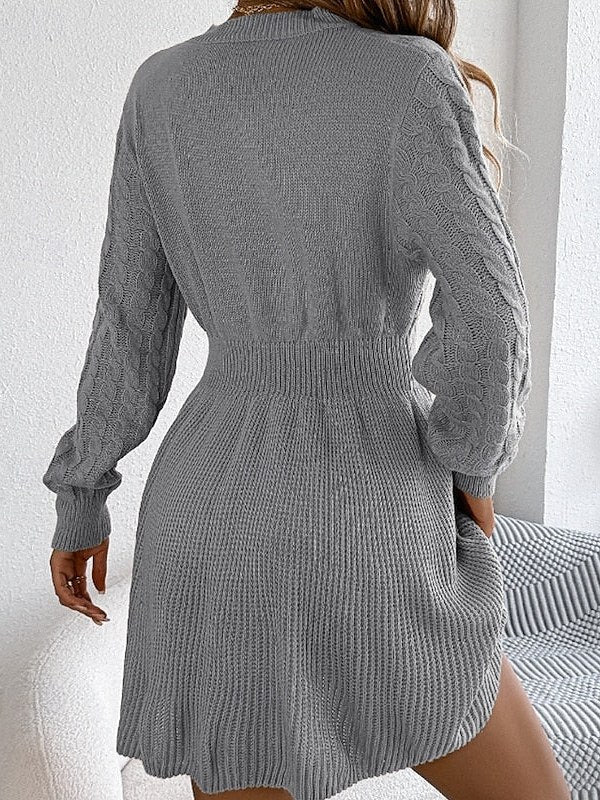 Cable Knit Mini Dress for Women