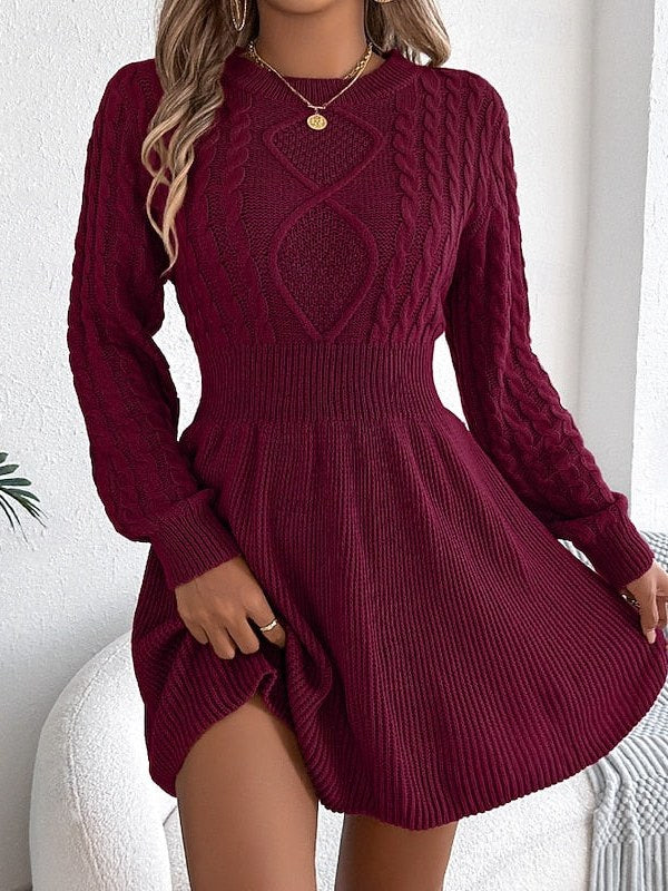 Cable Knit Mini Dress for Women