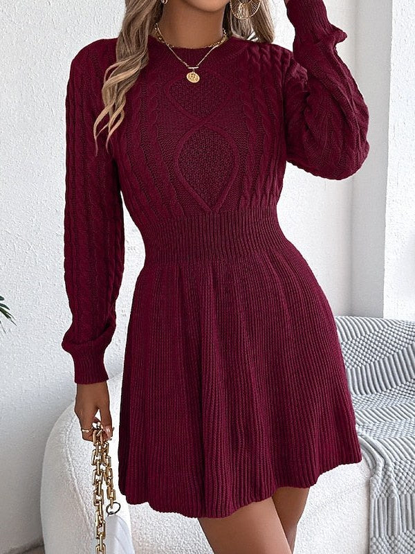 Cable Knit Mini Dress for Women