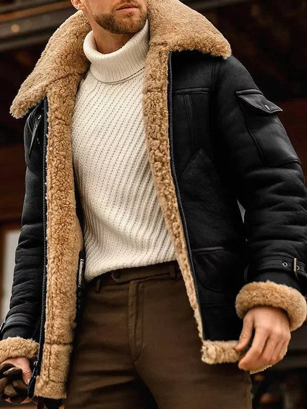Camel Leather Jacket for Men