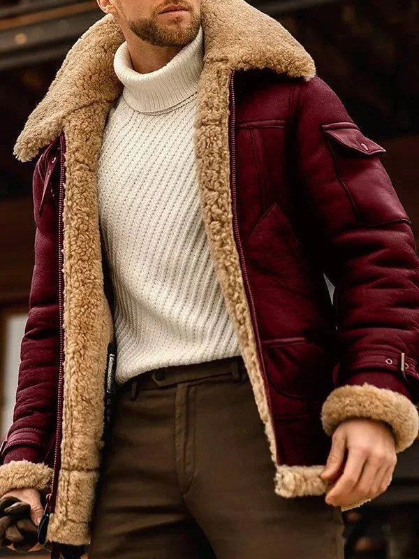 Camel Leather Jacket for Men