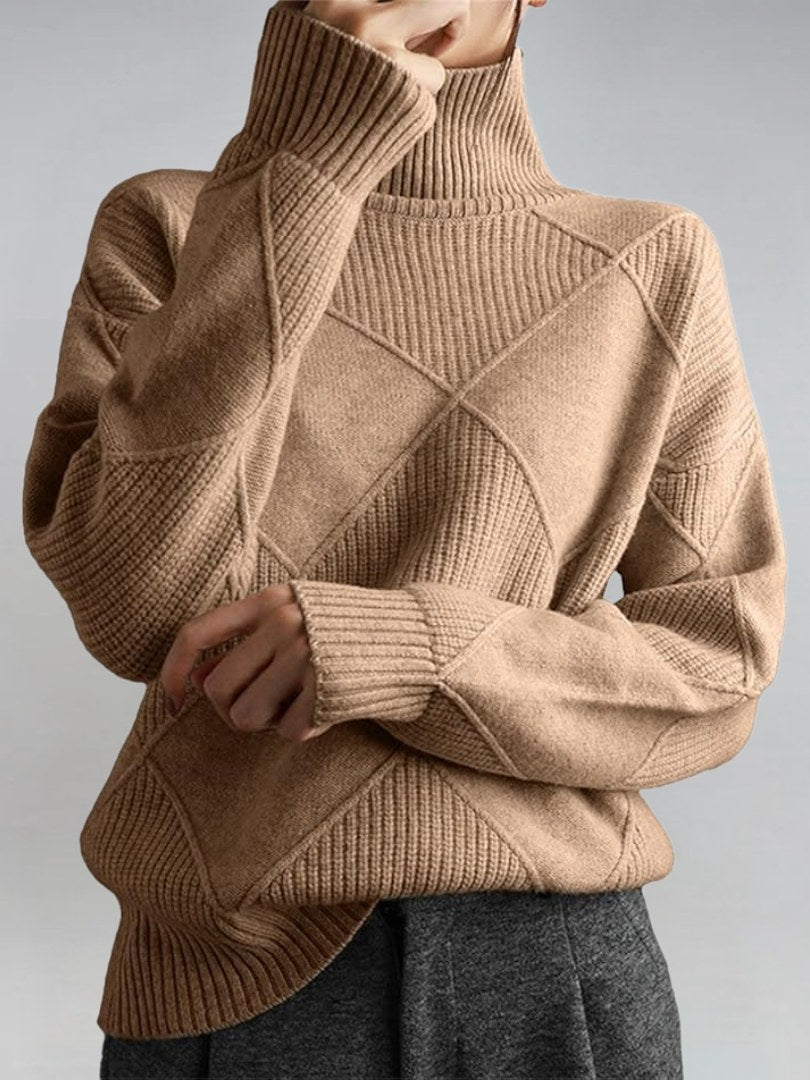 Chunky Turtleneck Sweater for Women