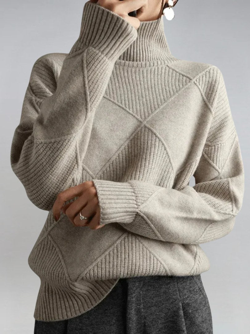 Chunky Turtleneck Sweater for Women