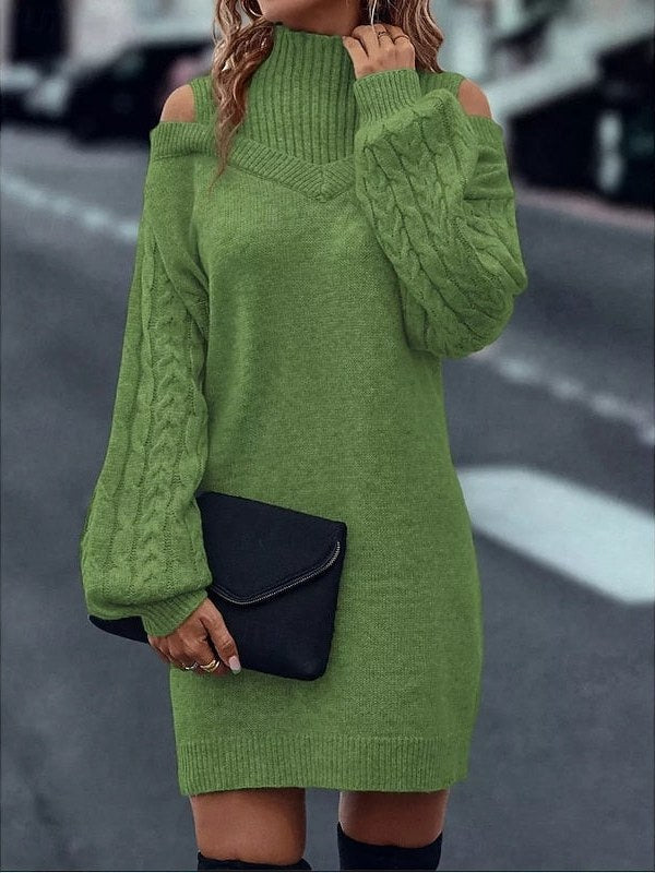 Cold Shoulder Sweater Dress for Women