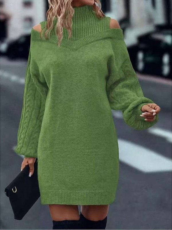 Cold Shoulder Sweater Dress for Women