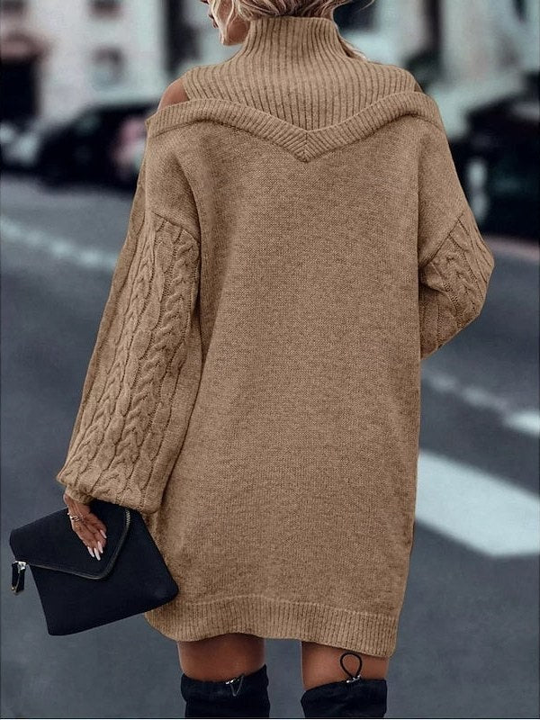 Cold Shoulder Sweater Dress for Women