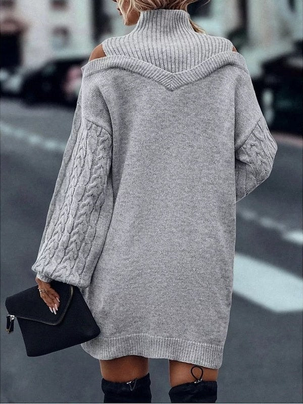 Cold Shoulder Sweater Dress for Women