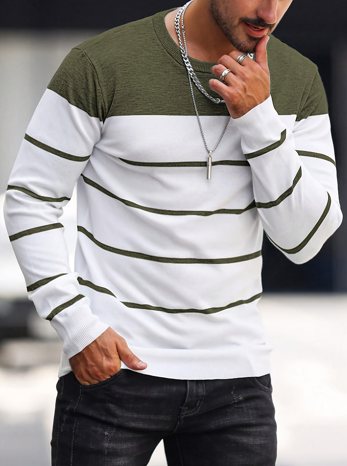 Crew Neck Sweater for Men