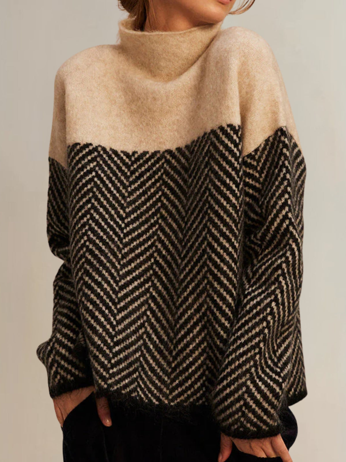 Cotton Turtleneck Sweater for Women