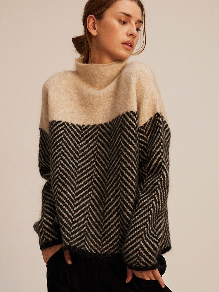 Cotton Turtleneck Sweater for Women