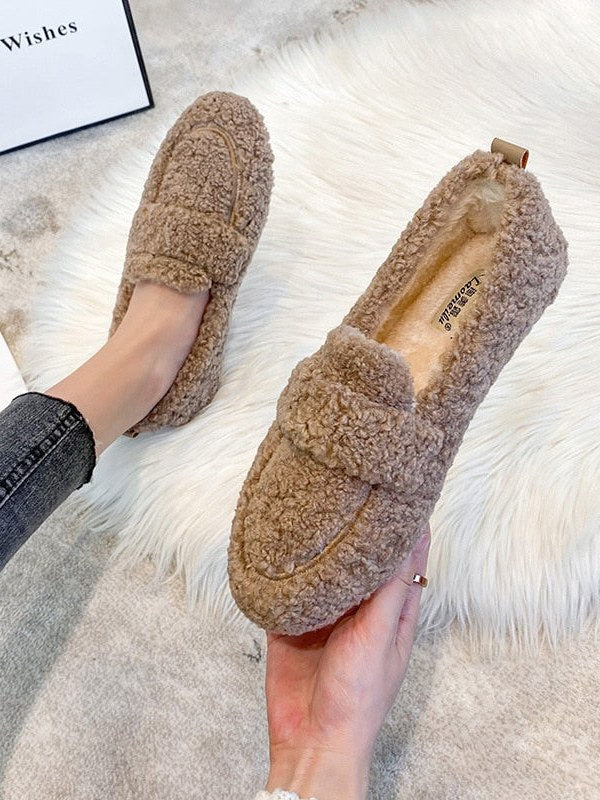 Cozy Plush Slip On Shoes for Women