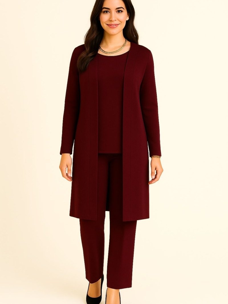 Crew Neck Knit Set for Women