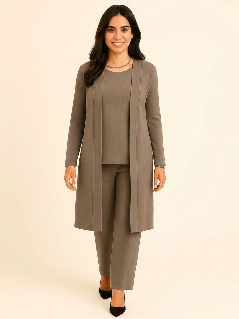 Crew Neck Knit Set for Women