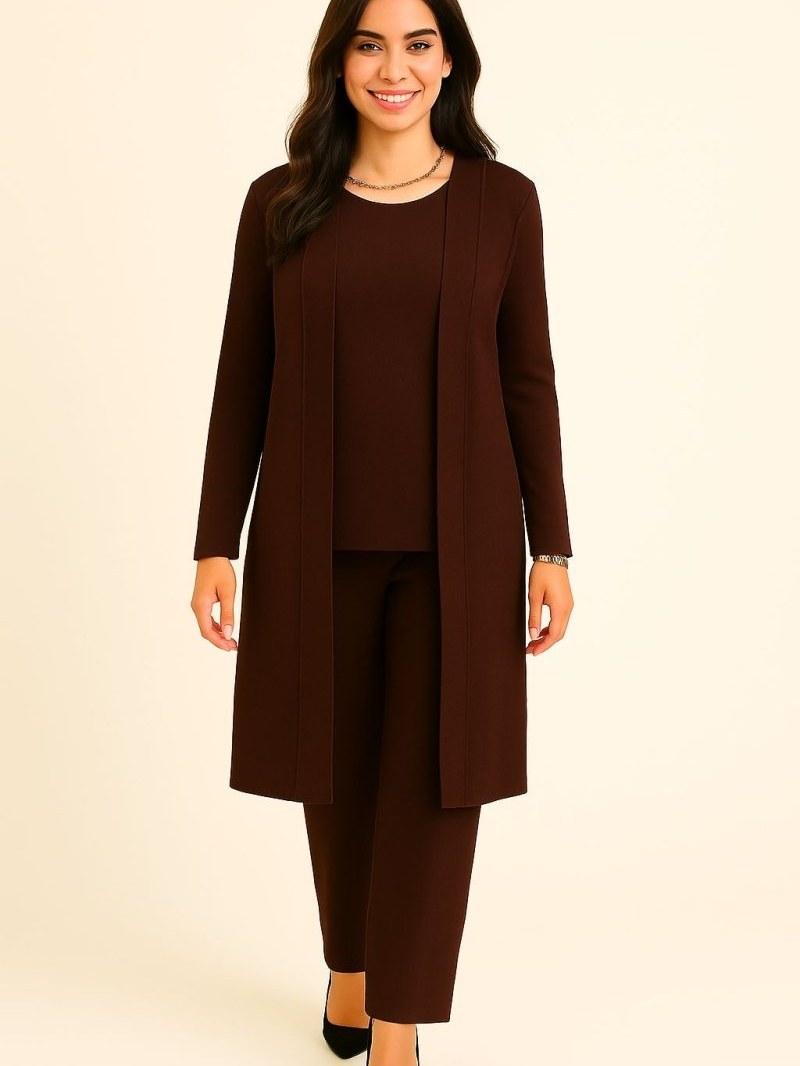 Crew Neck Knit Set for Women