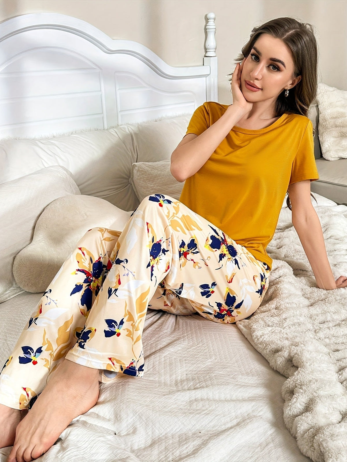 Floral Pajama Set for Women