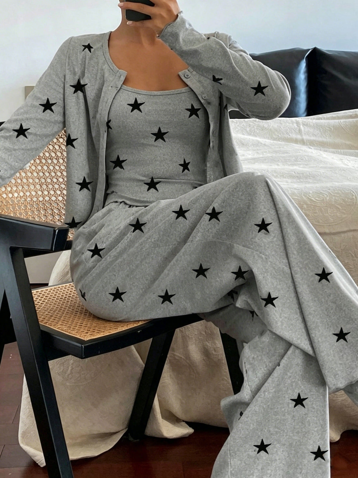 Three Piece Pajama Set for Women