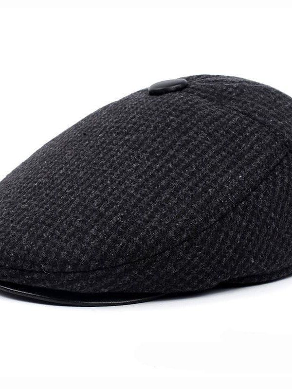 Earflap Flat Cap for Men