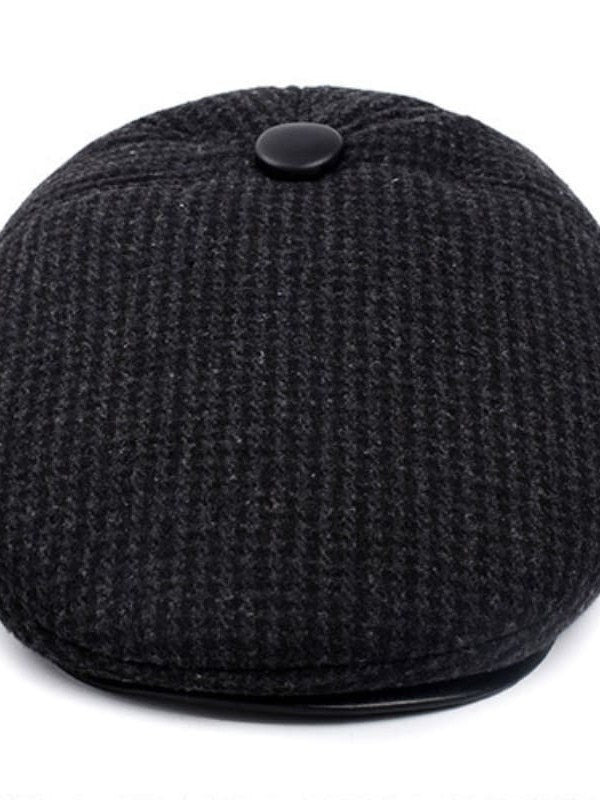 Earflap Flat Cap for Men