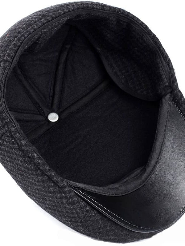 Earflap Flat Cap for Men