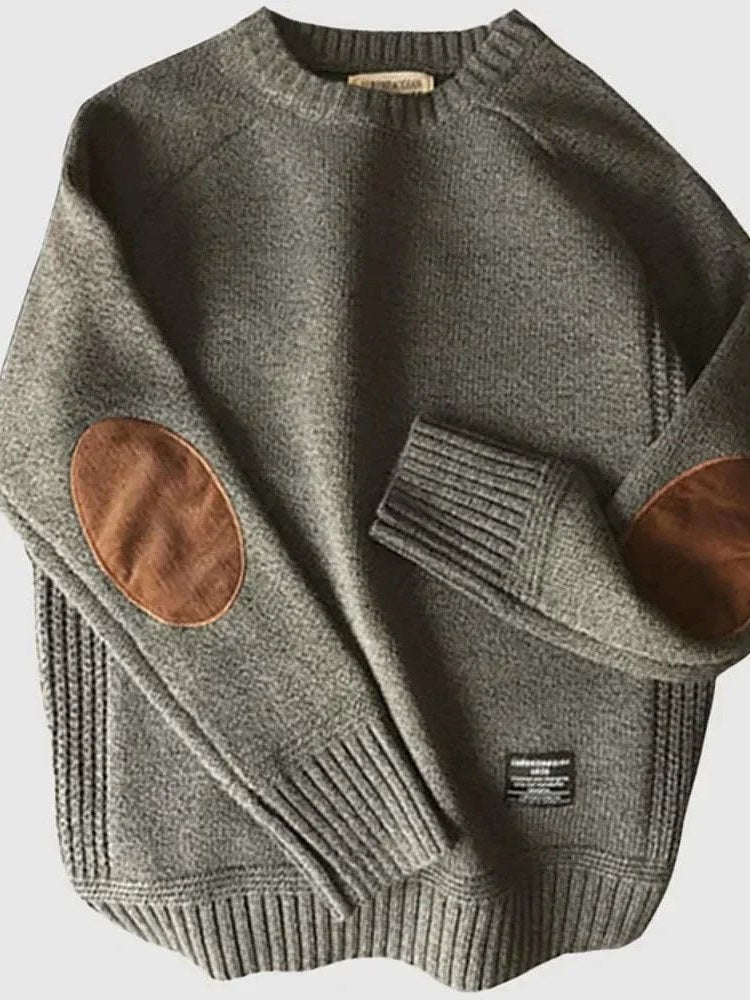 Elbow Patch Sweater for Men