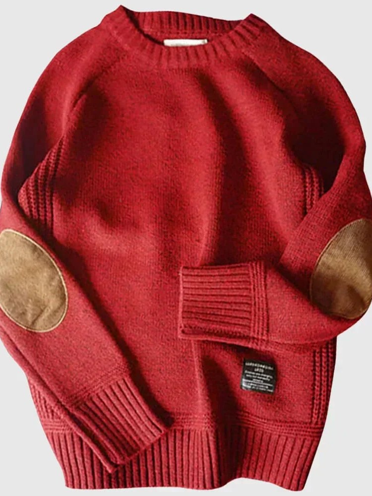 Elbow Patch Sweater for Men