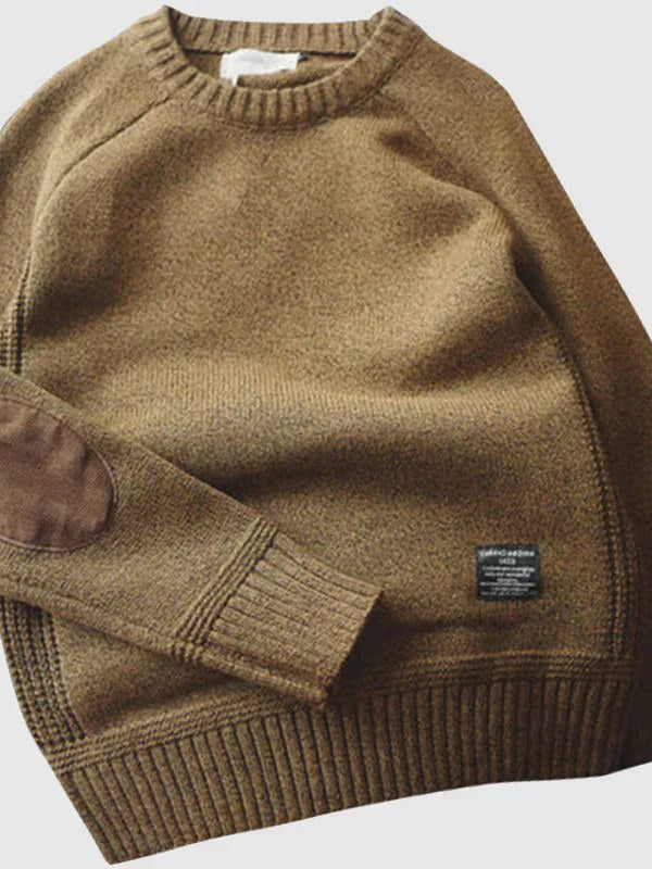 Elbow Patch Sweater for Men