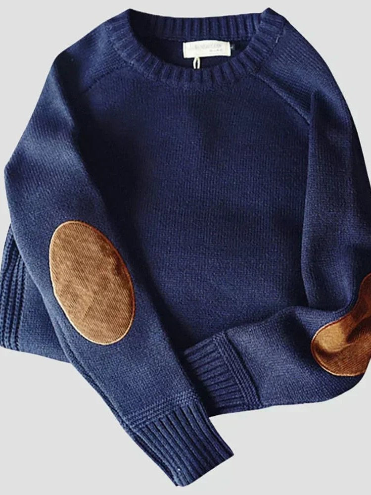 Elbow Patch Sweater for Men