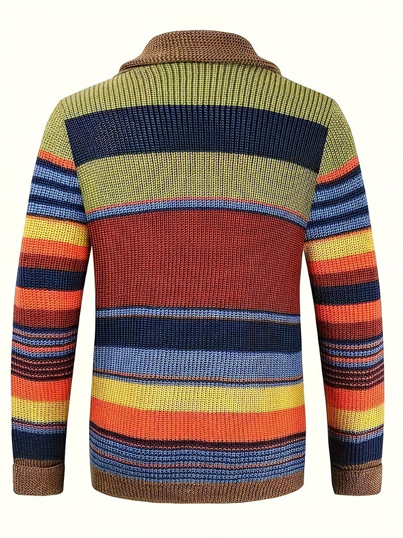 Colorblock Cardigan for Men