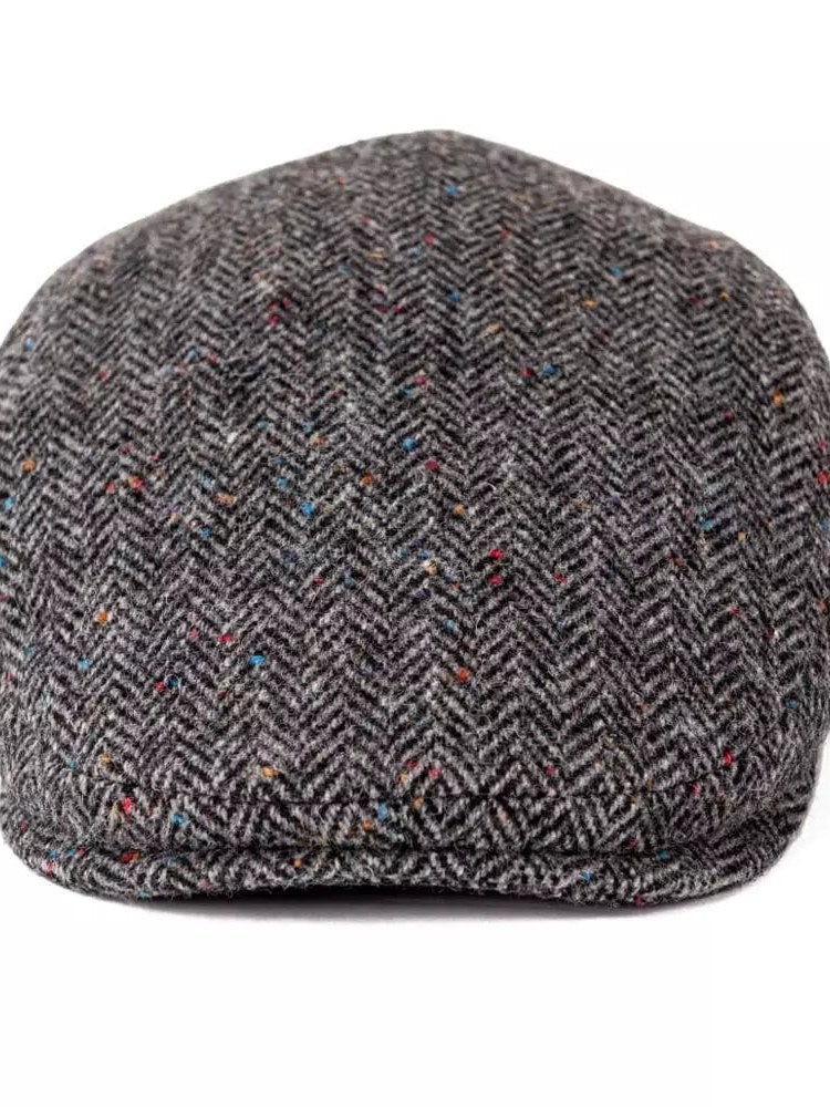 Flecked Wool Flat Cap for Men