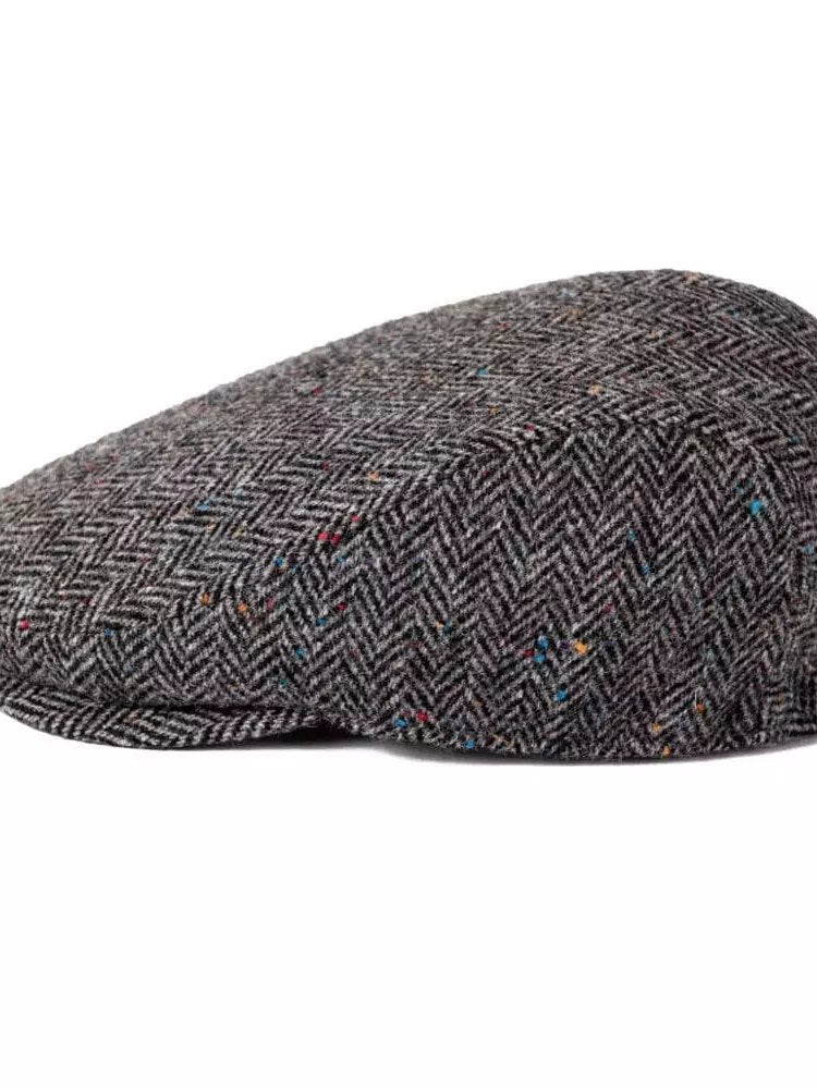 Flecked Wool Flat Cap for Men